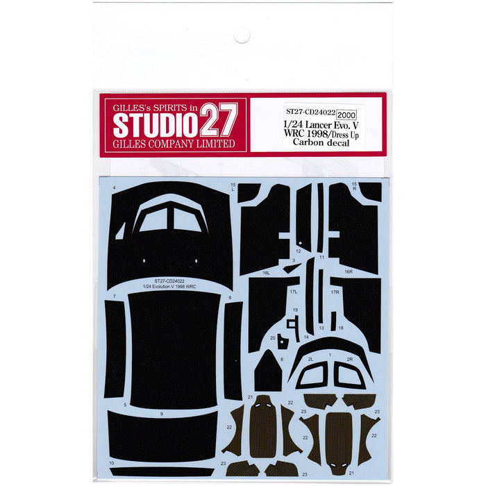 Studio27 St27-Cd24022 Lancer Evolution V Wrc 1998 Carbon Decal for Hasegawa 1/24 Decal Sheet- Japan Figure Store - #1 Bring To You The Best Japanese Goods