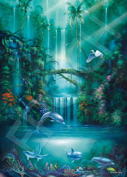 EPOCH 54-716 Jigsaw Puzzle Enchanted Pool David Miller Glow In The Dark 2000 S-Pieces- Japan Figure Store - #1 Bring To You The Best Japanese Goods