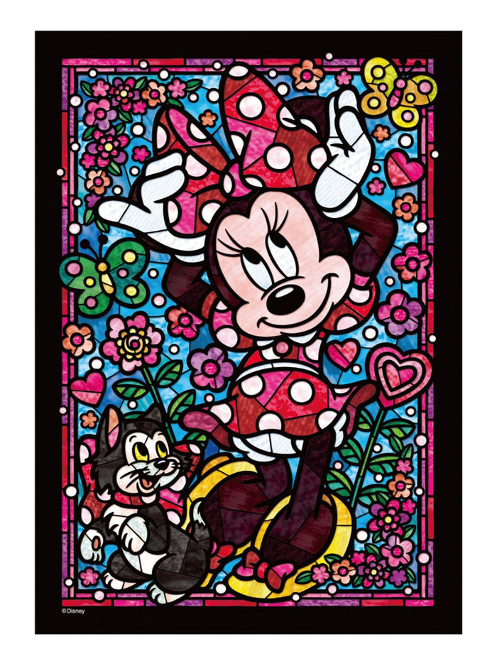 Tenyo 266pc Minnie Mouse Stained Art Jigsaw Puzzle 18.2x25.7cm- Japan Figure Store - #1 Bring To You The Best Japanese Goods