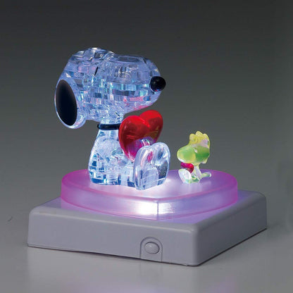 Beverly Crystal 3D Puzzle 50248 Peanuts Snoopy Hugging Heart (31 Pieces) 3D Puzzle Model- Japan Figure Store - #1 Bring To You The Best Japanese Goods