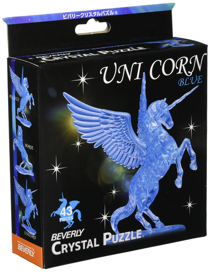 Beverly Crystal Puzzle Unicorn Blue 43 Piece 50246 3D Jigsaw Puzzle Unicorn Puzzle- Japan Figure Store - #1 Bring To You The Best Japanese Goods