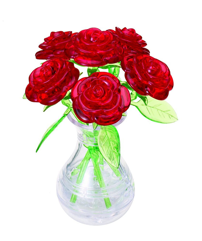Beverly Crystal 3D Puzzle 485391 Six Roses Red (47 Pieces) Crystal 3D Flower Puzzle- Japan Figure Store - #1 Bring To You The Best Japanese Goods