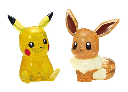 Beverly Crystal 3D Puzzle Pokemon Pikachu & Eievui (48 Pieces) Pokemon 3D Jigsaw Puzzle- Japan Figure Store - #1 Bring To You The Best Japanese Goods