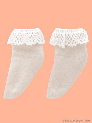 48Cm/50Cm Azo2 Lace Frill Socks Beige (Doll Outfit)- Japan Figure Store - #1 Bring To You The Best Japanese Goods