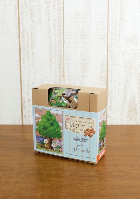 Beverly Jigsaw Puzzle 88-032 Cork Peanuts Snoopy With My Friends (88 L-Pieces) Snoopy Puzzle- Japan Figure Store - #1 Bring To You The Best Japanese Goods