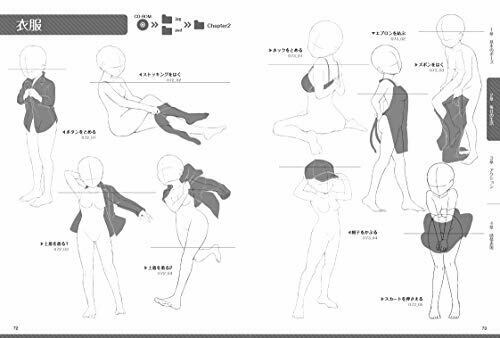 A Collection Of Illustration Poses With Low Head And Body Girls Ver.