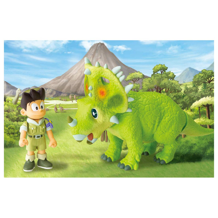 Takara Tomy Ania Doraemon Movie Nobita's New Dinosaur Suneo & Top Shinoceratops Toy- Japan Figure Store - #1 Bring To You The Best Japanese Goods