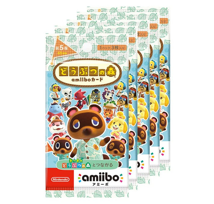 Animal Crossing Amiibo Card Vol.5 5-Pack Set By Nintendo - Made In Japan- Japan Figure Store - #1 Bring To You The Best Japanese Goods