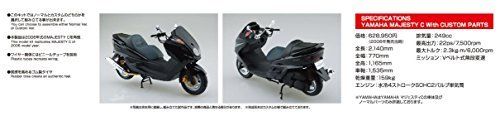 Aoshima 1/12 Bike Yamaha Majesty C With Custom Parts Plastic Model Kit