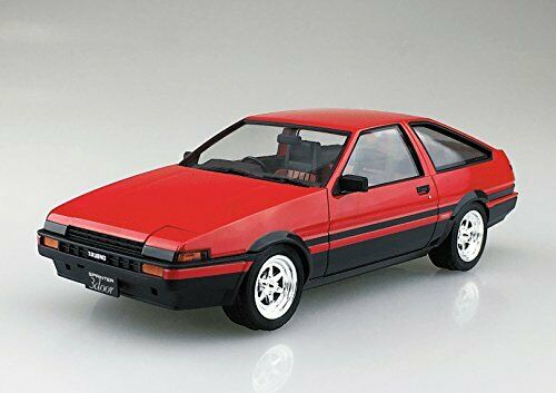 Aoshima 1/24 Toyota Ae86 Trueno '83 Red/black Plastic Model Kit