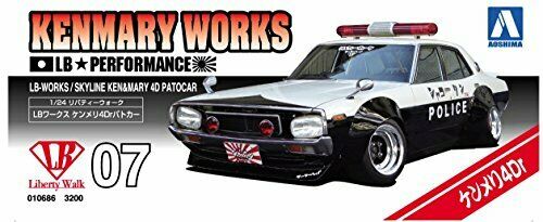 Aoshima 1/24 Lb Works Kenmeri 4dr Patrol Car Plastic Model Kit