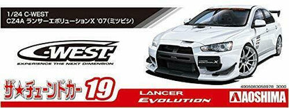 Aoshima 1/24 No.19 Mitsubishi C-west Cz4a Lancer Evolution X 2007 Kit
