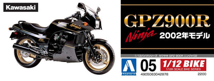 AOSHIMA 42878 Bike 05 Kawasaki Gpz900R Ninja 2002 1/12 Scale Kit- Japan Figure Store - #1 Bring To You The Best Japanese Goods