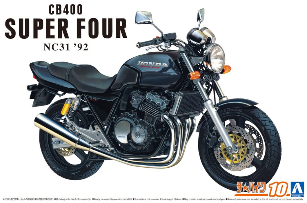 AOSHIMA Naked Bike 1/12 Cb400 Super Four 92 Plastic Model- Japan Figure Store - #1 Bring To You The Best Japanese Goods