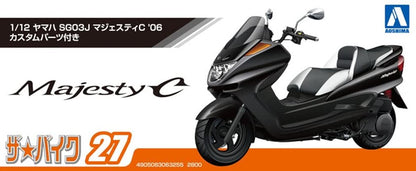 AOSHIMA The Bike No.27 1/12 Yamaha Sg03J Majesty C '06 W/Custom Parts Plastic Model- Japan Figure Store - #1 Bring To You The Best Japanese Goods