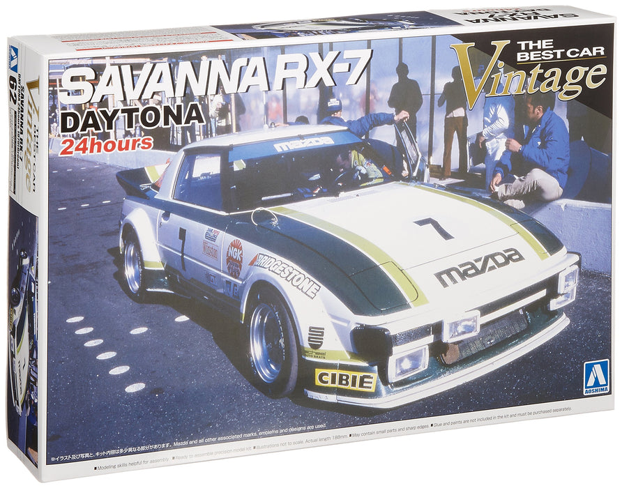 AOSHIMA 47453 Mazda Savanna Rx-7 Sa22C Daytona 24 Hours 1979 1/24 Scale Kit- Japan Figure Store - #1 Bring To You The Best Japanese Goods