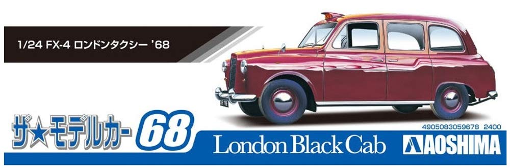 AOSHIMA The Model Car 1/24 Fx-4 London Taxi '68 Plastic Model- Japan Figure Store - #1 Bring To You The Best Japanese Goods