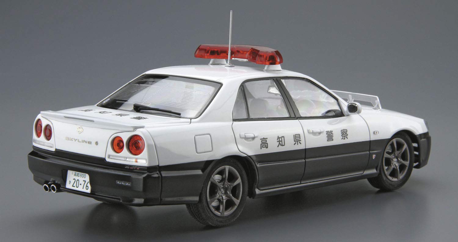 AOSHIMA The Model Car 1/24 Nissan Er34 Skyline Police Car `01 Plastic Model- Japan Figure Store - #1 Bring To You The Best Japanese Goods