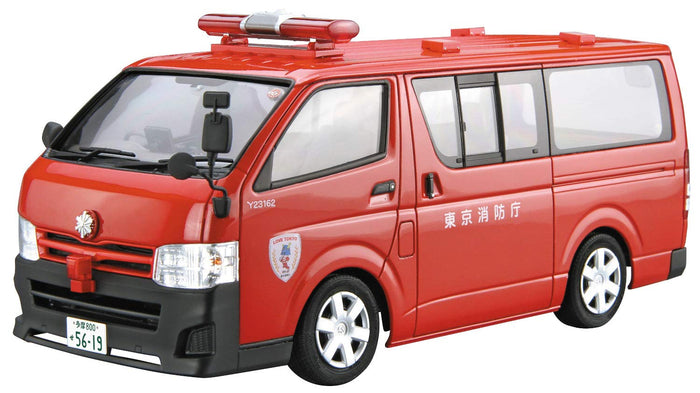 AOSHIMA 58169 The Model Car Sp Toyota Trh200V Hiace Fire Department '10 1/24 Scale Kit- Japan Figure Store - #1 Bring To You The Best Japanese Goods