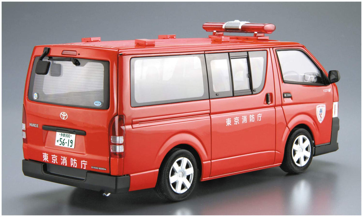 AOSHIMA 58169 The Model Car Sp Toyota Trh200V Hiace Fire Department '10 1/24 Scale Kit- Japan Figure Store - #1 Bring To You The Best Japanese Goods