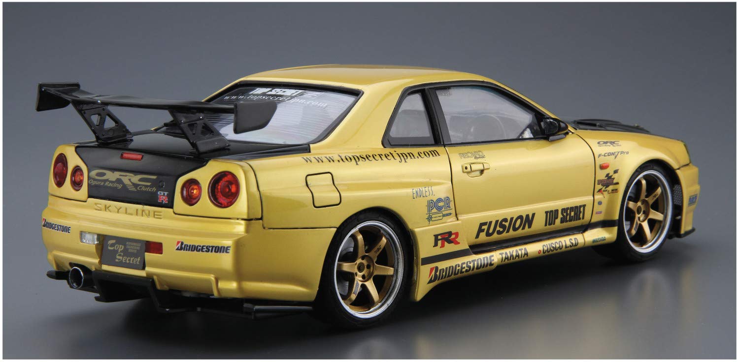 AOSHIMA The Tuned Car 1/24 Nissan Top Secret Bnr34 Skyline Gt-R '02 Plastic Model- Japan Figure Store - #1 Bring To You The Best Japanese Goods