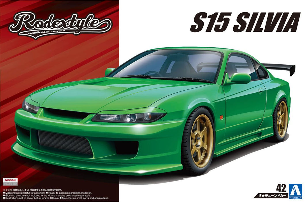 Aoshima Bunka Kyozai 1/24 The Tuned Car Series No.42 Nissan Rodek Style S15 Silvia 1999 Plastic Model- Japan Figure Store - #1 Bring To You The Best Japanese Goods