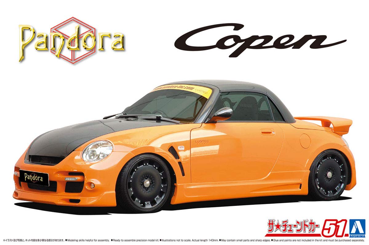 AOSHIMA The Tuned Car 1/24 Pandora Type 887 Evoii L880K Copen '02 Daihatsu Plastic Model- Japan Figure Store - #1 Bring To You The Best Japanese Goods