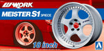 AOSHIMA Tuned Parts 1/24 Work Maister S1 3Peace 18Inch Tire & Wheel Set- Japan Figure Store - #1 Bring To You The Best Japanese Goods