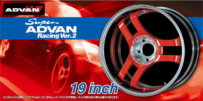 AOSHIMA Tuned Parts 1/24 Super Advan Racing Ver.2 19Inch Tire & Wheel Set- Japan Figure Store - #1 Bring To You The Best Japanese Goods