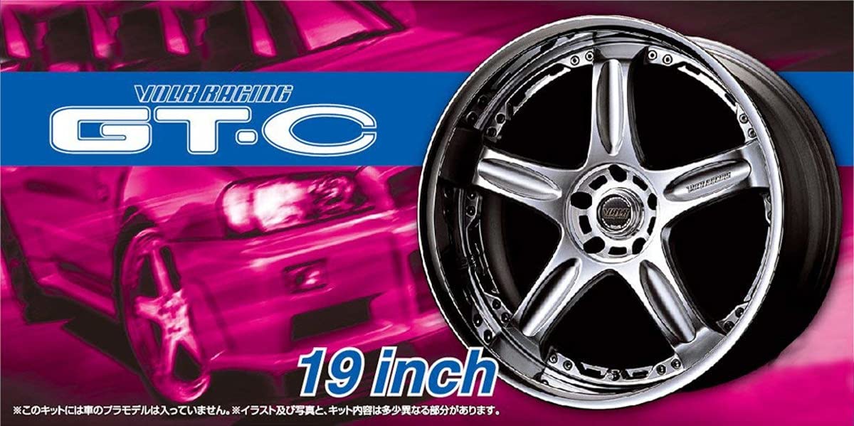 AOSHIMA Tuned Parts 1/24 Volk Racing Gt-C 19Inch Tire & Wheel Set- Japan Figure Store - #1 Bring To You The Best Japanese Goods