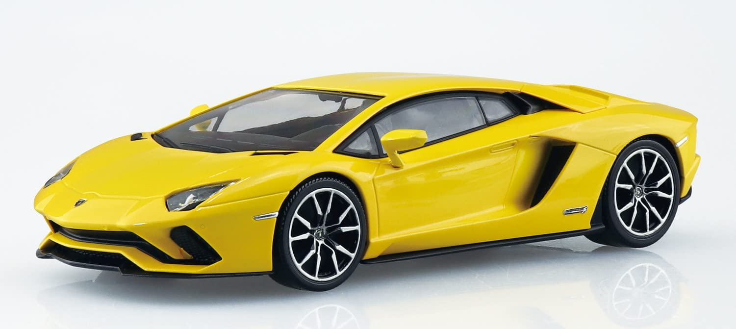 AOSHIMA The Snap Kit No.12-B 1/32 Lamborghini Aventador S Pearl Yellow Plastic Model- Japan Figure Store - #1 Bring To You The Best Japanese Goods