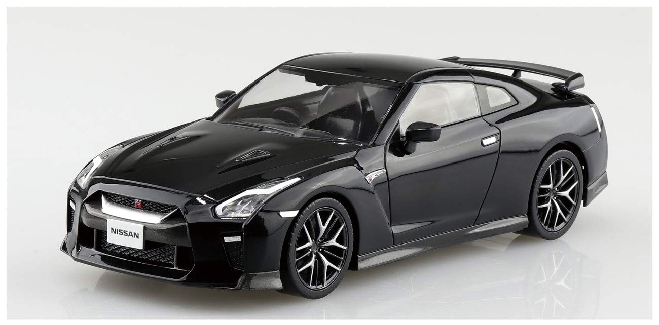 AOSHIMA 56400 07-C Nissan Gt-R Meteor Flake Black Pearl 1/32 Scale Pre-Painted Snap-Fit Kit- Japan Figure Store - #1 Bring To You The Best Japanese Goods