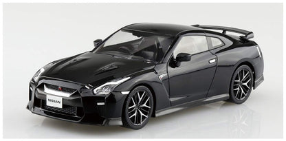AOSHIMA 56400 07-C Nissan Gt-R Meteor Flake Black Pearl 1/32 Scale Pre-Painted Snap-Fit Kit- Japan Figure Store - #1 Bring To You The Best Japanese Goods