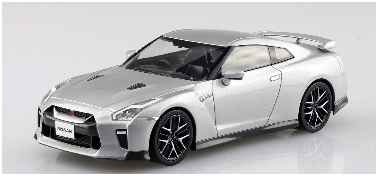 AOSHIMA 56400 07-D Nissan Gt-R Ultimate Metal Silver 1/32 Scale Pre-Painted Snap-Fit Kit- Japan Figure Store - #1 Bring To You The Best Japanese Goods