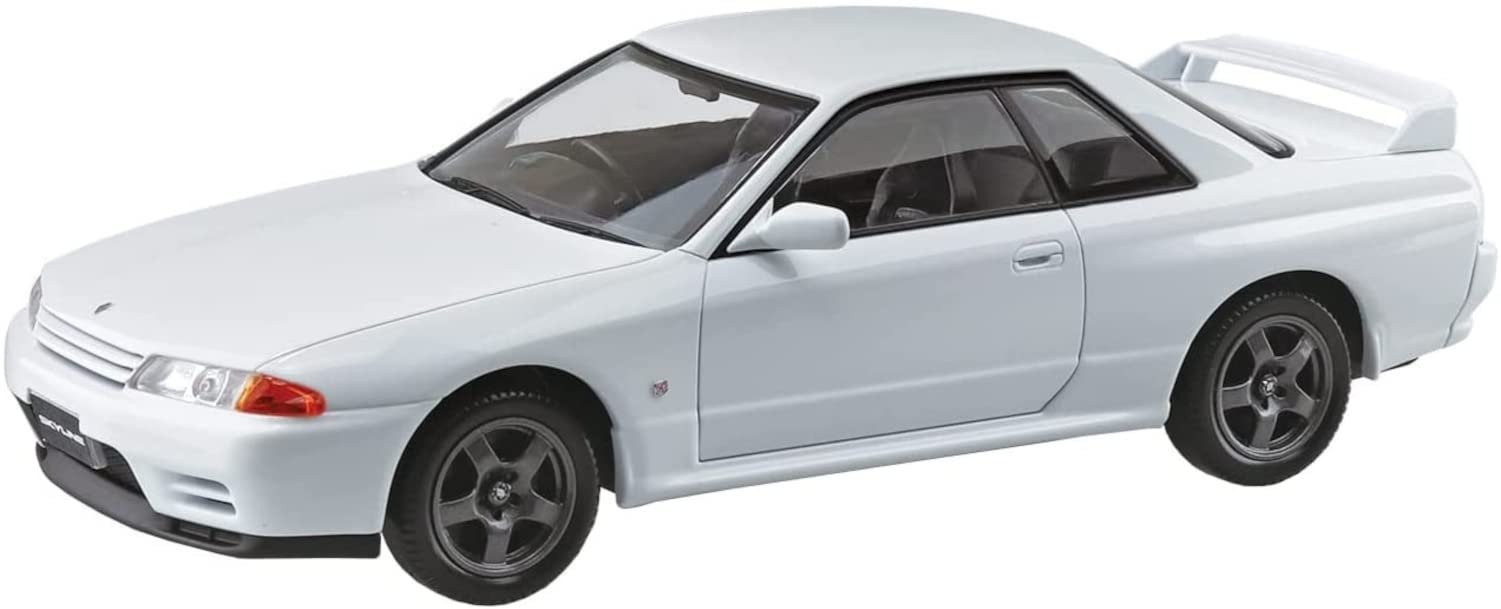 AOSHIMA The Snap Kit No.14-B 1/32 Nissan R32 Skyline Gt-R Crystal White Plastic Model- Japan Figure Store - #1 Bring To You The Best Japanese Goods
