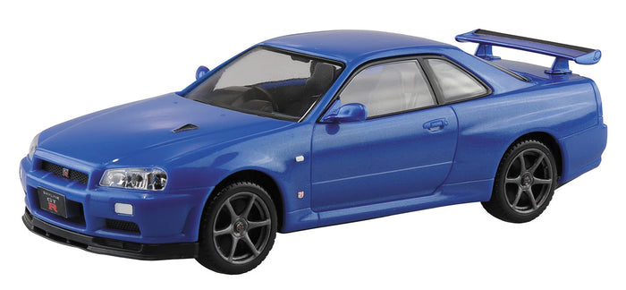 AOSHIMA The Snap Kit 1/32 Nissan R34 Skyline Gt-R Bayside Blue Plastic Model- Japan Figure Store - #1 Bring To You The Best Japanese Goods