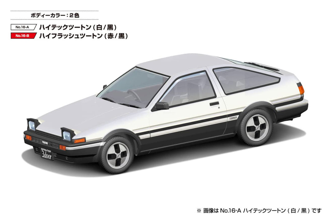 AOSHIMA The Snap Kit 1/32 Toyota Sprinter Trueno Hitech Two-Tone B/W Plastic Model- Japan Figure Store - #1 Bring To You The Best Japanese Goods