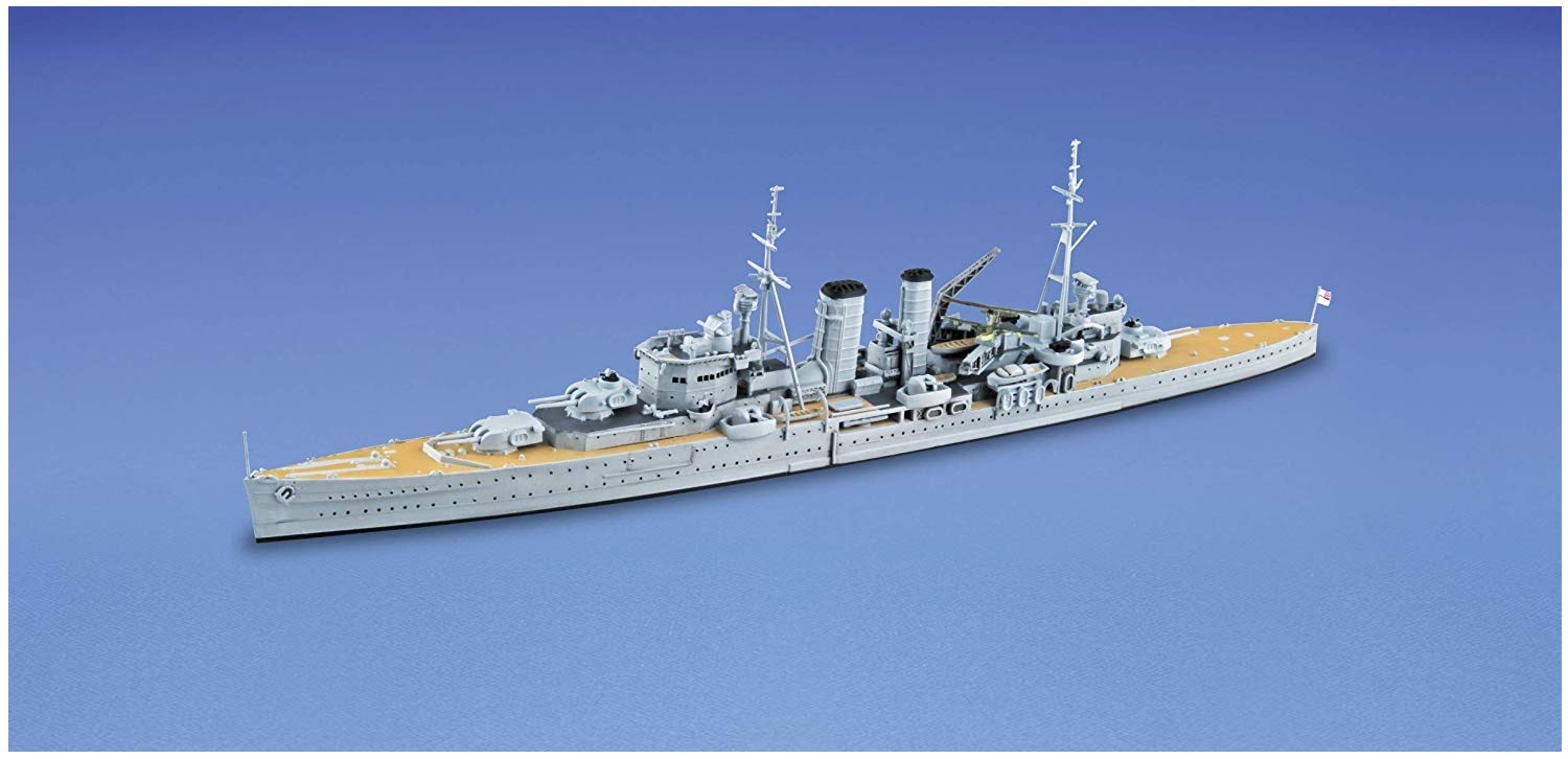 AOSHIMA Waterline 1/700 British Heavy Cruiser Hms Exeter Plastic Model- Japan Figure Store - #1 Bring To You The Best Japanese Goods