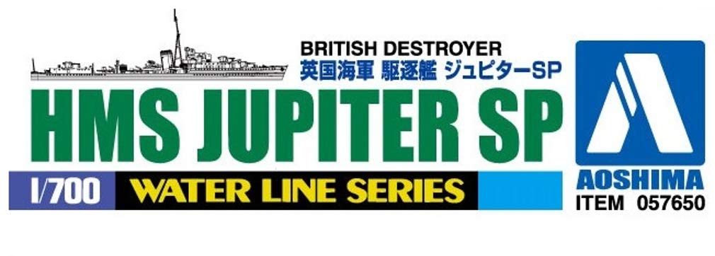 Aoshima Bunka Kyozai 1/700 Waterline Series Royal Navy Destroyer Jupiter Sp Plastic Model- Japan Figure Store - #1 Bring To You The Best Japanese Goods