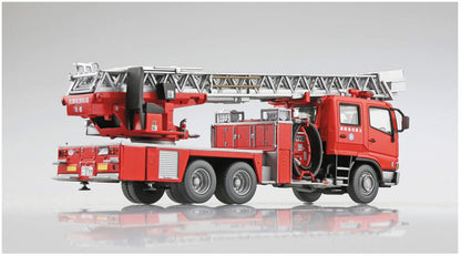 AOSHIMA Working Vehicle Series 1/72 Fire Ladder Truck Otsu Fire Department Plastic Model- Japan Figure Store - #1 Bring To You The Best Japanese Goods