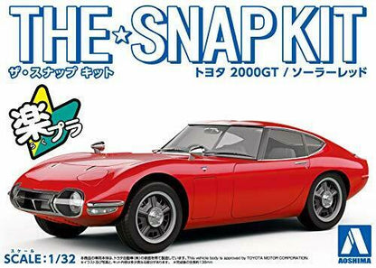 Aoshima Toyota 2000gt Solar Red 1/32 Scale Plastic Model