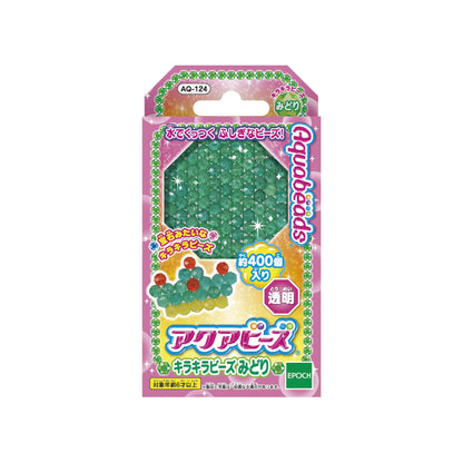 Epoch Aquabeads Toy Glitter Green Beads Aq-124 Water Sticking Playset Certified for Ages 6+- Japan Figure Store - #1 Bring To You The Best Japanese Goods