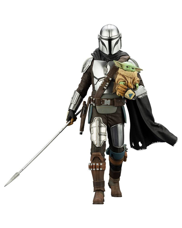 KOTOBUKIYA Artfx+ Mandalorian & Grogu With Beskar Staff 1/10 Figure Star Wars: The Mandalorian- Japan Figure Store - #1 Bring To You The Best Japanese Goods