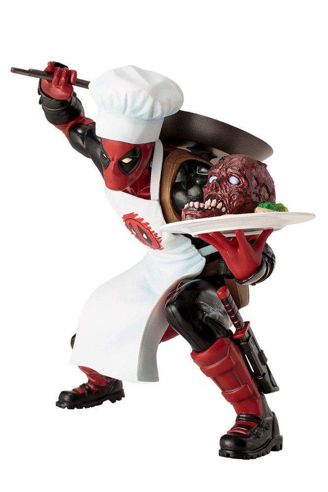 KOTOBUKIYA Mk252 Artfx+ Marvel Universe Cooking Deadpool 1/10 Scale Figure- Japan Figure Store - #1 Bring To You The Best Japanese Goods