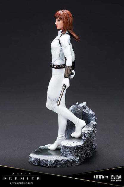 KOTOBUKIYA Artfx Premier Black Widow White Costume Edition 1/10 Easy Assembly Kit Figure Marvel Universe- Japan Figure Store - #1 Bring To You The Best Japanese Goods