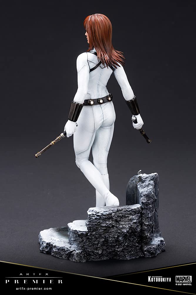 KOTOBUKIYA Artfx Premier Black Widow White Costume Edition 1/10 Easy Assembly Kit Figure Marvel Universe- Japan Figure Store - #1 Bring To You The Best Japanese Goods