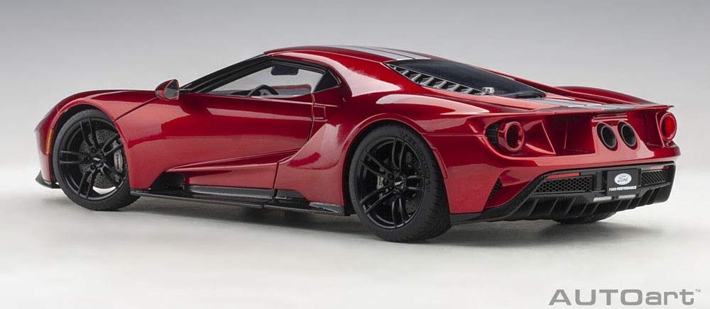 Autoart 1/18 Ford GT 2017 Red/Silver- Japan Figure Store - #1 Bring To You The Best Japanese Goods