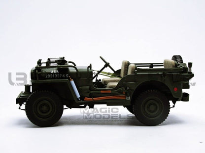 Autoart 1/18 Jeep Willys Army Green w/Trailer & Access.- Japan Figure Store - #1 Bring To You The Best Japanese Goods