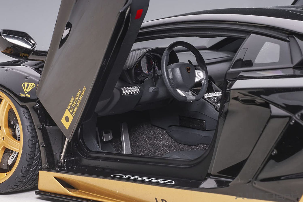 Autoart 1/18 Liberty Walk Lamborghini Aventador Black/Gold 79184- Japan Figure Store - #1 Bring To You The Best Japanese Goods