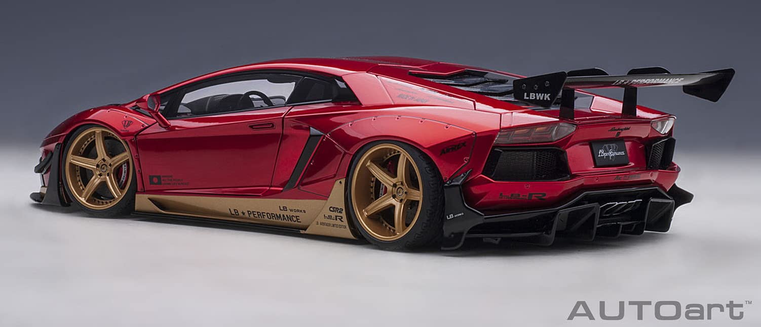 Autoart 1/18 Liberty Walk Lamborghini Aventador 79182 Hyper Red/Gold- Japan Figure Store - #1 Bring To You The Best Japanese Goods